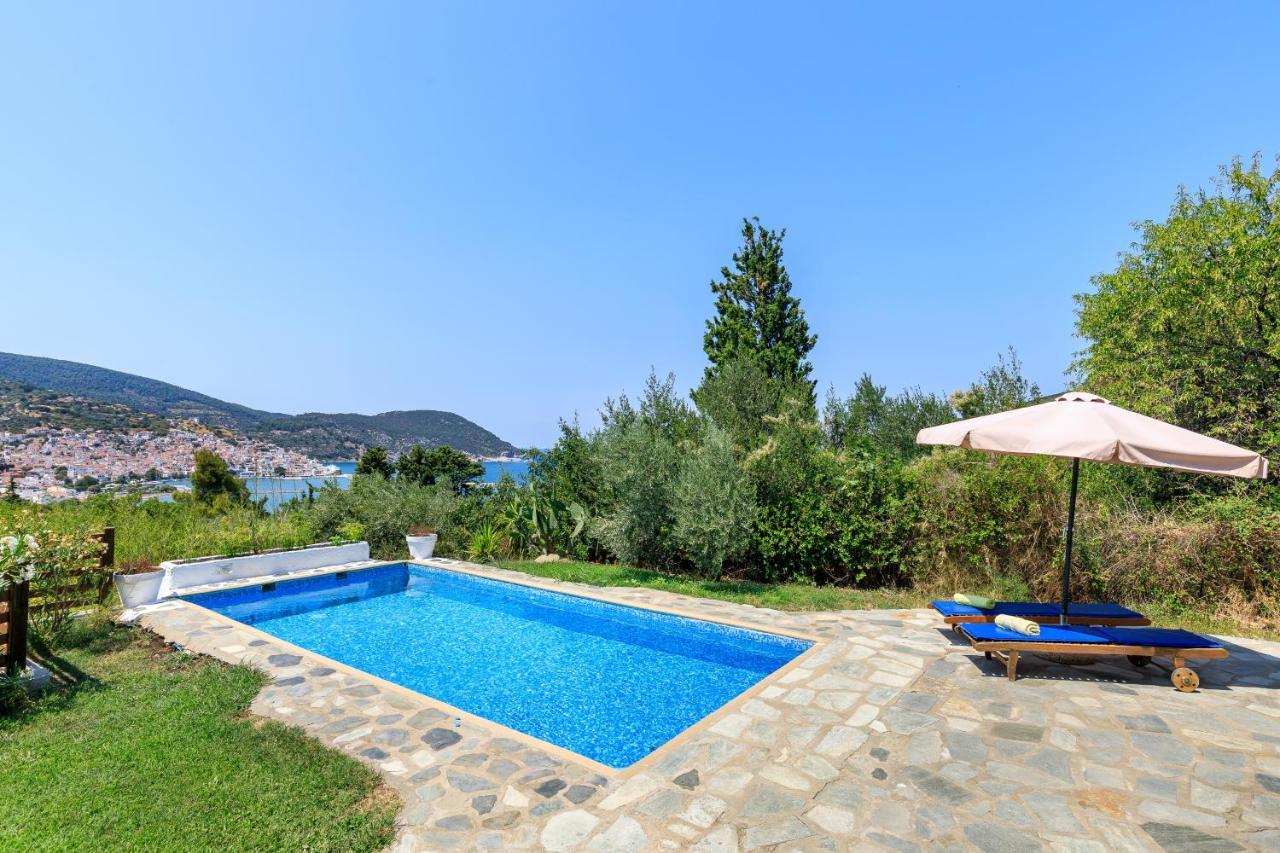 Villa Rodia With Swimming Pool On Skopelos Island Luaran gambar