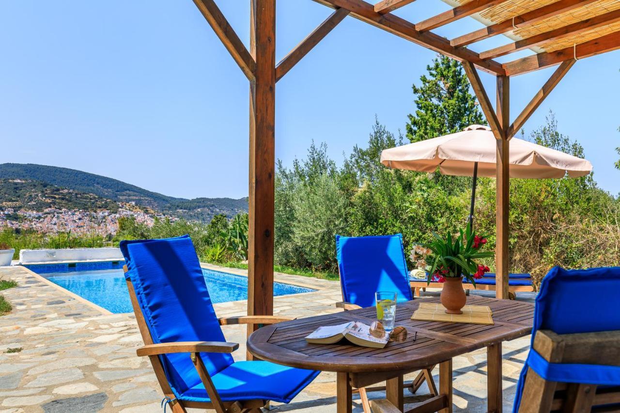 Villa Rodia With Swimming Pool On Skopelos Island Luaran gambar